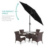 7.5ft Heavy-Duty Round Patio Umbrella - Black