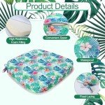 Tropical Flower Outdoor Chair Cushion Set of 6