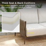 EAST OAK Life Outdoor 3-Seat Sofa with Cushions