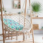 Tropical Flower Outdoor Chair Cushion Set of 6