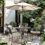 Beige Waterproof Patio Chair Cushions – Set of 2