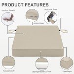 Beige Waterproof Patio Chair Cushions – Set of 2