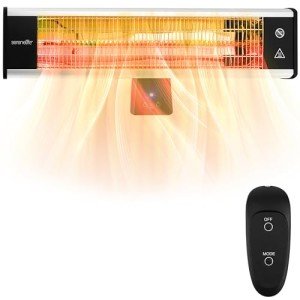 SereneLife Wall-Mounted Electric Patio Heater with Remote