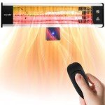 SereneLife Wall-Mounted Electric Patio Heater with Remote