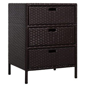 Outsunny Brown Outdoor Towel Storage Cabinet