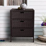 Outsunny Brown Outdoor Towel Storage Cabinet
