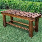2-Person Weatherproof Wooden Patio Garden Bench