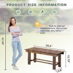 2-Person Weatherproof Wooden Patio Garden Bench