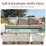 Natural Expressions Outdoor Sofa with Wicker Backrest