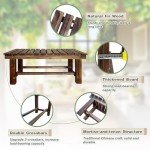 2-Person Weatherproof Wooden Patio Garden Bench
