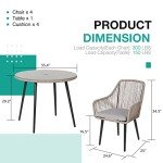 5-Piece All-Weather Patio Dining Set with Umbrella Hole