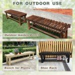 2-Person Weatherproof Wooden Patio Garden Bench