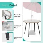 5-Piece All-Weather Patio Dining Set with Umbrella Hole
