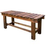 2-Person Weatherproof Wooden Patio Garden Bench