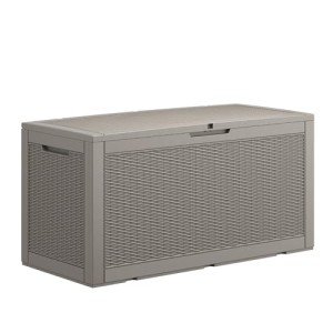 Lockable 100 Gallon Rattan Outdoor Storage Box