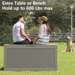 Lockable 100 Gallon Rattan Outdoor Storage Box