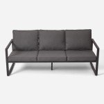 RICNOD 3-Seat Outdoor Sofa with Waterproof Cushions