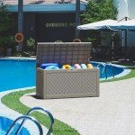 Lockable 100 Gallon Rattan Outdoor Storage Box