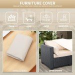 Valita Black Rattan 3-Seat Outdoor Sofa