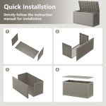 Lockable 100 Gallon Rattan Outdoor Storage Box