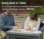 EAST OAK 120 Gallon Outdoor Storage Box