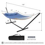 Mansion Home Outdoor Two-Person Hammock with Stand