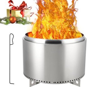 27-Inch Smokeless Stainless Steel Fire Pit