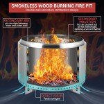 27-Inch Smokeless Stainless Steel Fire Pit
