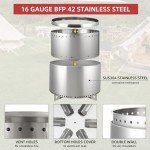 27-Inch Smokeless Stainless Steel Fire Pit