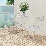 3-Piece Folding Bistro Set for Outdoor Spaces