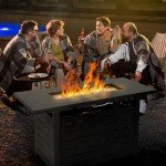 Hykolity 42" Propane Fire Pit Table with Lid