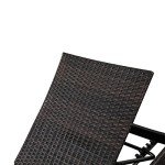 79'' Wicker Reclining Chaise Lounge Chair Set
