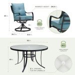 Hanover Lavallette 5-Piece Outdoor Dining Set