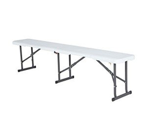 Lifetime Portable Folding Bench - Classic White