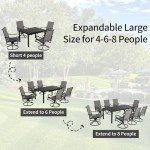 9-Piece Extendable Outdoor Dining Set for 8