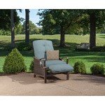 Hanover Ventura Brown Wicker Outdoor Recliner Chair