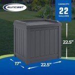 Suncast 22 Gal. Deck Box with Bench Seat