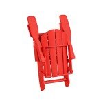 4-Piece Outdoor HDPE Adirondack Chair Set - Red