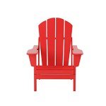 4-Piece Outdoor HDPE Adirondack Chair Set - Red