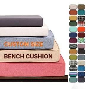 Custom Indoor/Outdoor Bench Cushion with Non-Slip Design