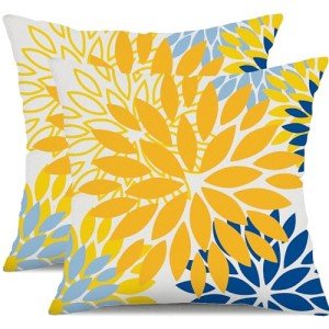 Floral Waterproof Pillow Covers Set of 2