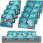 8-Piece Waterproof Patio Sofa Cover Set - Tropical