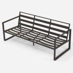 RICNOD 3-Seat Outdoor Sofa with Waterproof Cushions