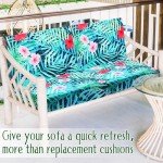 8-Piece Waterproof Patio Sofa Cover Set - Tropical