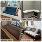 Custom Non-Slip Bench Cushions for Indoor/Outdoor
