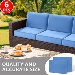6-Piece Waterproof Outdoor Cushion Slipcovers Set