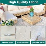 14-Piece Patio Cushion Covers Set – Ivory