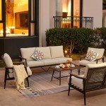 Natural Expressions Outdoor Sofa with Wicker Backrest