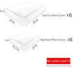 Navy Outdoor Cushion Covers Set - 12 Pieces