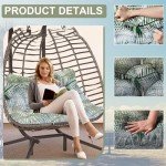 Outdoor 3-Seater Swing Cushion - Bamboo Leaves
